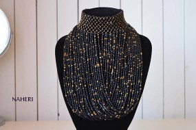 African Maasai Beaded Choker Necklace | African tribal Necklace | Black Necklace