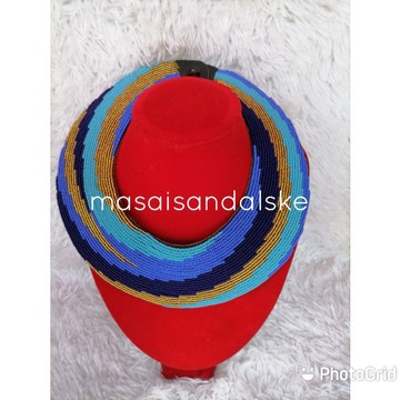 Collier Maasai, collier à bretelles, collier de perles en cuir, cadeau collier élégant