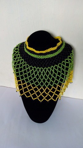 Collier châle de perles africaines, collier Zulu perlé Cape, cadeau de Noël pour elle, cadeau de demoiselle d'honneur