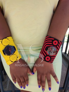 African beaded bracelet , wrist watch beaded bracelets , Beaded bracelets