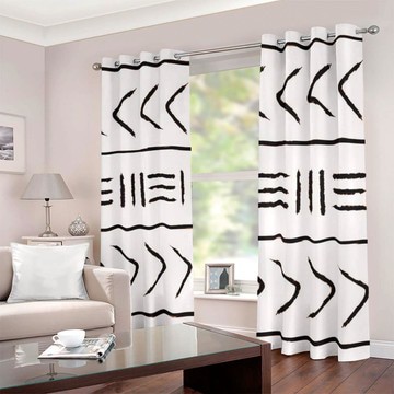 Cultural Unique Bath Mat White and Black Bathroom Rug (LARGER SIZES AVAILABLE)