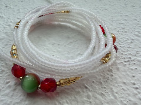 White Reef - Luxury Waistbeads, Waist Chain, Bayas, Bine Bine, Binbin, Body Jewelry, Belly Beads