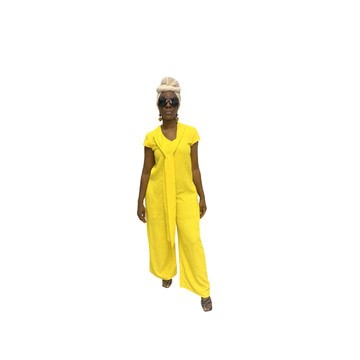 Yellow Cotton Jumpsuit