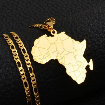 African map necklace
