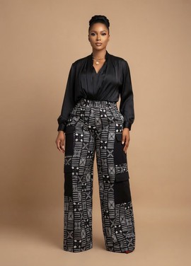 Ensemble asymétrique deux pièces à motifs