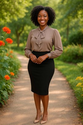Black Cotton Pencil Skirt Midi – Timeless Chic