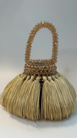 Sac à bandoulière perlé avec pompons fait main Rena - Ensemble élégant et léger pour un usage quotidien