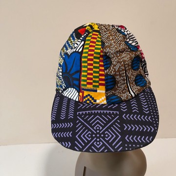 African Print Ankara Multicolor Colorful Bohemian Patchwork Baseball Cap