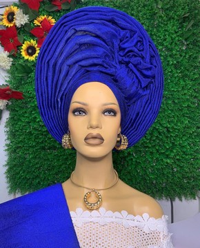 Attache de tête Auto Gele (bleu cobalt)