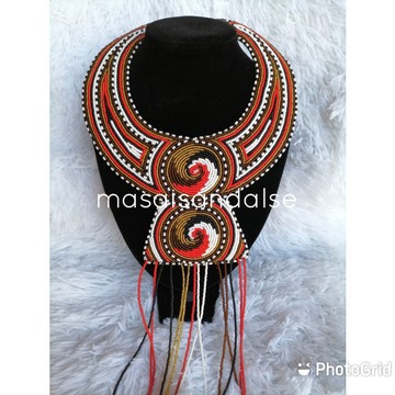 Collier Maasai, collier à bretelles, collier de perles en cuir, cadeau collier élégant