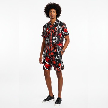 Ekene Men's Short Sleeve Shirt and Shorts Set
