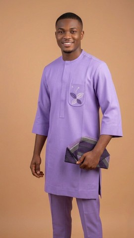 Costume traditionnel sénateur pour homme couleur lavande