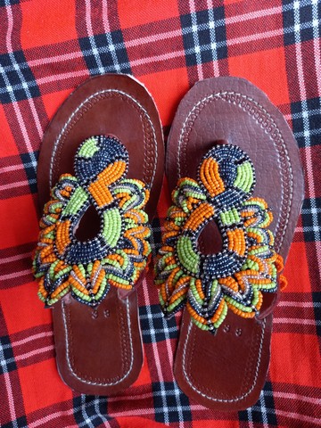 African sandals, Masai sandals, beaded sandals, leather sandals