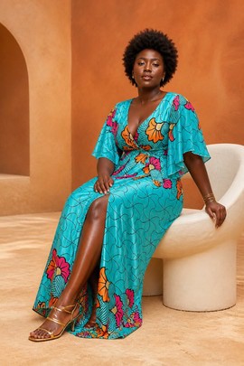 LONG SILK WALLET DRESS