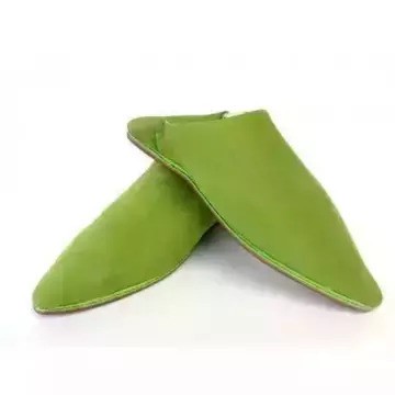 Babouche en cuir véritable fait main par des artisans du Maroc