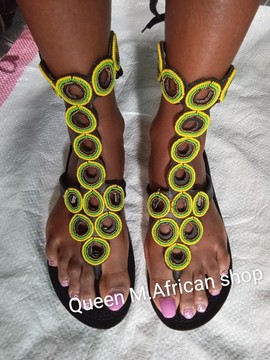 Sandales longues africaines de gladiateur