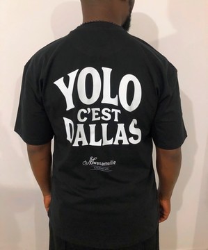 T-shirt noir « Yolo c’est Dallas » Mixte