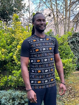 Beautiful cotton and wax t-shirt "Malick"