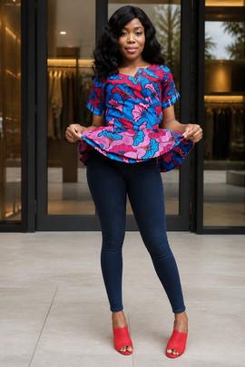 top african print, african tunic, african blouse, top ankara, african blouse