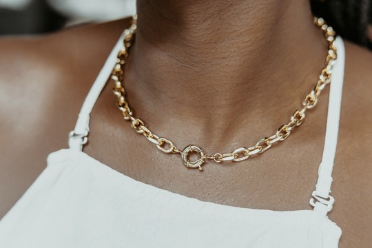 Caurine 🐚 Necklace gilded with 24K Gold "Londji"