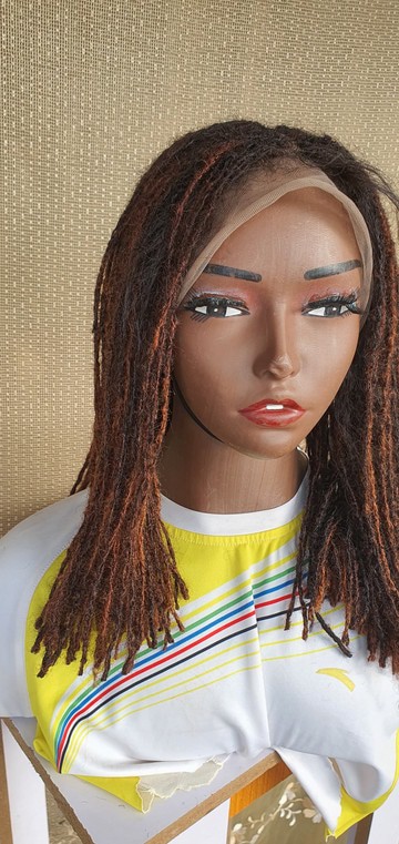 Ombre human hair Sisterlocs wig,Afro blulk Skinny dreadlocks