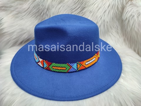 Fedora hats , African beaded fedora hat