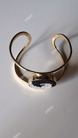 Manchette en laiton massif, bracelet de manchette en laiton africain, bracelet de déclaration