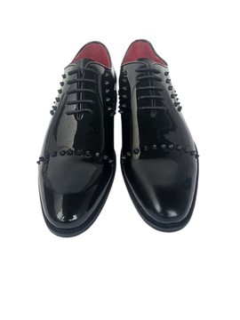 Black Patent Leather Studded Dress Shoes
