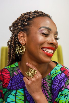 “Nancy” earrings and ring set