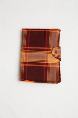 Madras health book cover Brown Handmade