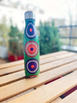 Bouteille isotherme « Disco » motifs wax africains Pincée de Joie