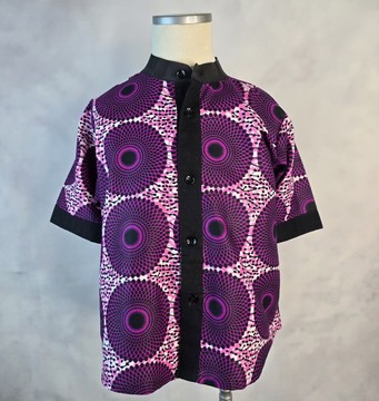 Chemise Yomi en tissu africain