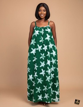 Forest Green Spagetti Strap Maxi Gown