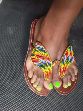 African Women maasai sandals/feb2021/newstock/leather/flat sandals