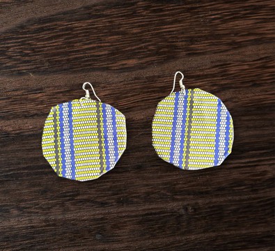 Wax disc earrings