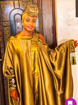 Tiana Luxury Embellished Boubou With Turban For Weddings/Special occasions/Plus Size