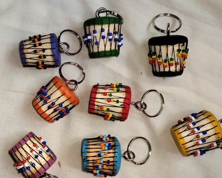Drum wooden key holder,  50 keyring, cheap gifts