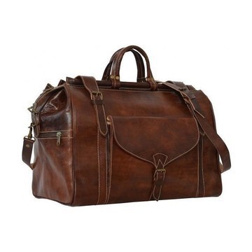Genuine Leather Travel Bag Handmade in Morocco