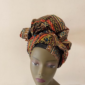 African Print Ankara Multicolor Dashiki Colorful Cotton Headwrap