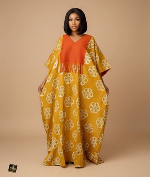 Marigold Fringe Kaftan