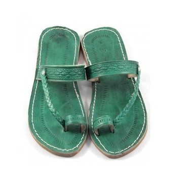 Grande Vente! Tongs été en cuir artisanale avec motifs brodés à main