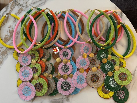 Wholesale Beaded Necklace, 20 Handmade Female Accessories, Masai Women Jewelry Pendants
