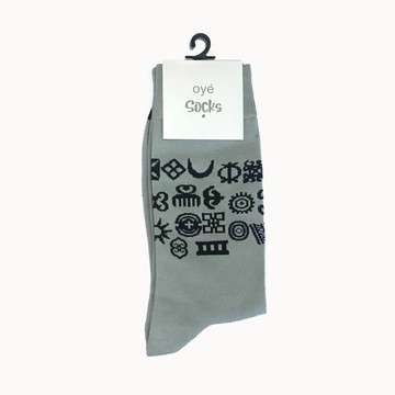 Adinkra Socks Grey