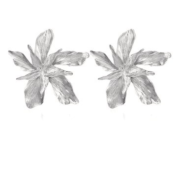 African iris flower earrings
