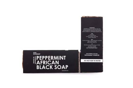 Peppermint Bar Black Soap (EXTERNAL USE ONLY)