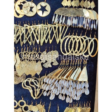 Brass earrings , brass and bone earrings , Wholesale brass earrings