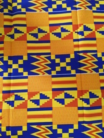 COUPON FABRIC WAX AFRICAN MOTIF: KENTE