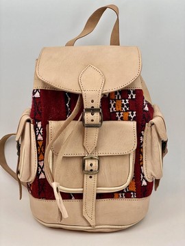 Very good quality handmade original real leather backpack