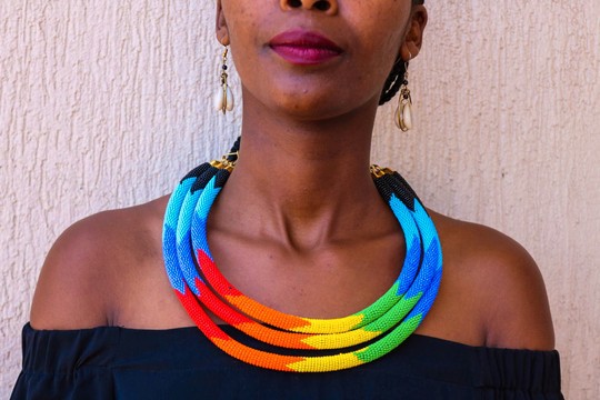 African necklace,  Beaded necklace, Women jewelry, African jewelry, Tribal necklace, Gift for her