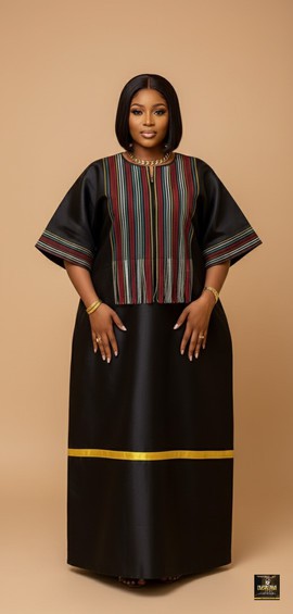 Aso-Oke Accented Bubu Kaftan